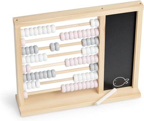 JOLLEIN Wooden Abacus - Grey/Pink